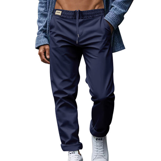 Men's Trousers With Pockets Casual Loose Comfortable Quick-drying Waist-tied Pants